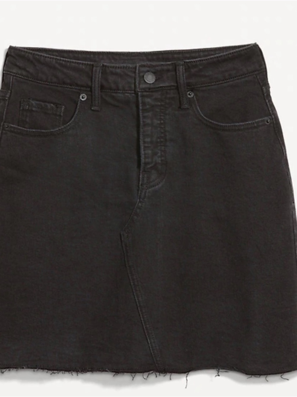 NWT Black Denim Mini Skirt Old Navy high rise  size 12